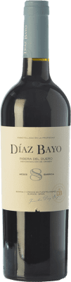 8,95 € Spedizione Gratuita | Vino rosso Díaz Bayo Nuestro Quercia D.O. Ribera del Duero Castilla y León Spagna Tempranillo Bottiglia 75 cl
