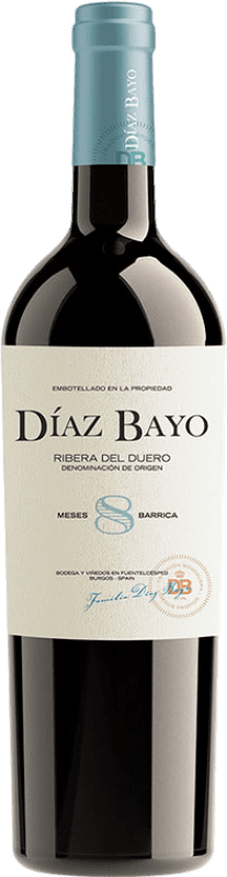 10,95 € Free Shipping | Red Wine Díaz Bayo Nuestro Oak D.O. Ribera del Duero Castilla y León Spain Tempranillo 75 cl