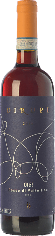 21,95 € Free Shipping | Red Wine Dirupi Olè D.O.C. Valtellina Lombardia Italy Nebbiolo Eco — Organic Bottle 75 cl