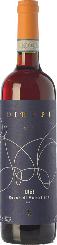 19,95 € Spedizione Gratuita | Vino rosso Dirupi Olè D.O.C. Valtellina Rosso lombardia Italia Nebbiolo Bottiglia 75 cl