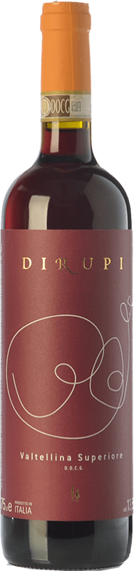 31,95 € Free Shipping | Red Wine Dirupi Superior D.O.C. Valtellina Lombardia Italy Nebbiolo Eco — Organic Bottle 75 cl