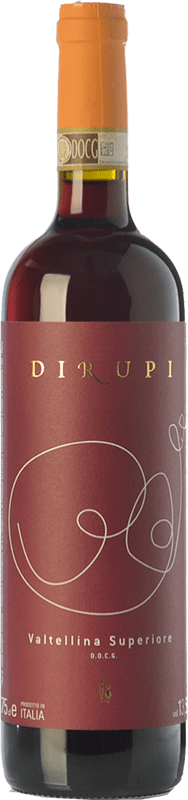 29,95 € Spedizione Gratuita | Vino rosso Dirupi D.O.C.G. Valtellina Superiore lombardia Italia Nebbiolo Bottiglia 75 cl