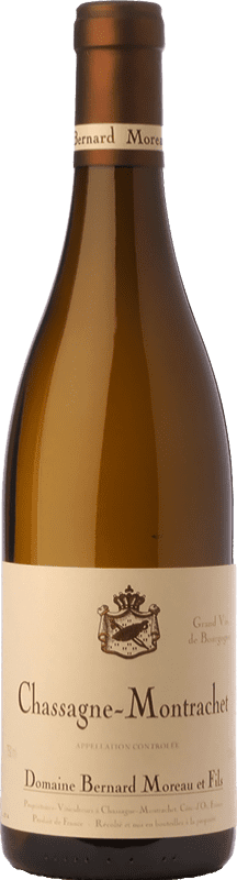 41,95 € Envío gratis | Vino Blanco Bernard Moreau Crianza A.O.C. Chassagne-Montrachet Borgoña Francia Chardonnay 75 cl