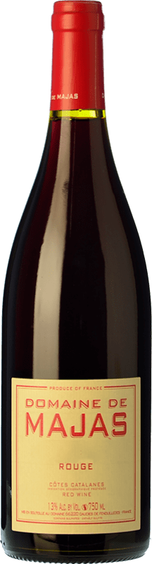 18,95 € 免费送货 | 红酒 Domaine de Majas Rouge 年轻的 I.G.P. Vin de Pays Côtes Catalanes 朗格多克 - 鲁西荣 法国 Grenache, Carignan 瓶子 75 cl