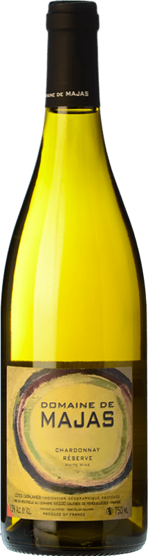 13,95 € Envio grátis | Vinho branco Majas I.G.P. Vin de Pays Roussillon Roussillon França Chardonnay Garrafa 75 cl