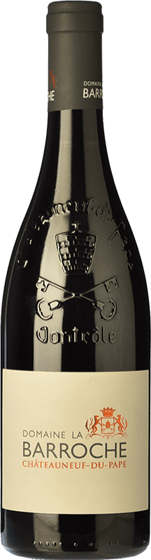 38,95 € Free Shipping | Red wine Domaine la Barroche Signature Crianza A.O.C. Châteauneuf-du-Pape Rhône France Syrah, Grenache, Monastrell, Cinsault Bottle 75 cl