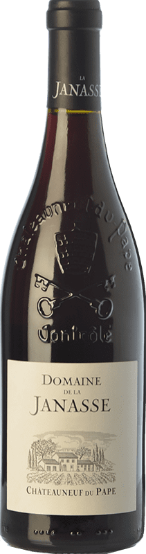 73,95 € Kostenloser Versand | Rotwein La Janasse Alterung A.O.C. Châteauneuf-du-Pape Rhône Frankreich Syrah, Grenache, Mourvèdre, Cinsault Flasche 75 cl