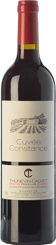 10,95 € Free Shipping | Red Wine Thunevin-Calvet Constance Cuvée, Villages Young A.O.C. Côtes du Roussillon Languedoc-Roussillon France Garnacha — Grenache, Cariñena — Carignan 75 cl