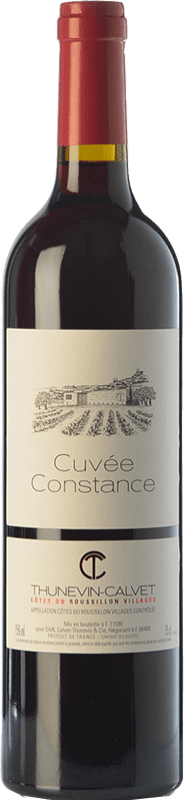 9,95 € 免费送货 | 红酒 Thunevin-Calvet Cuvée Constance 年轻的 A.O.C. Côtes du Roussillon Villages 朗格多克 - 鲁西荣 法国 Grenache, Carignan 瓶子 75 cl