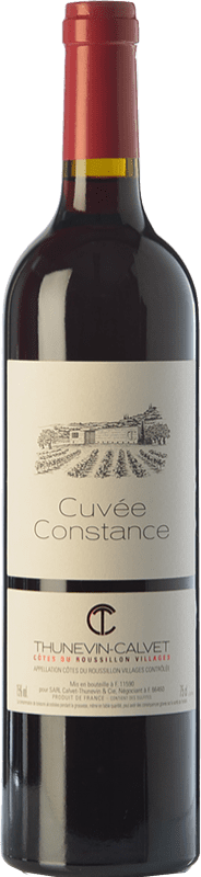 9,95 € Envoi gratuit | Vin rouge Thunevin-Calvet Cuvée Constance Jeune A.O.C. Côtes du Roussillon Villages Languedoc-Roussillon France Grenache, Carignan Bouteille 75 cl