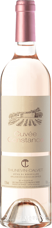 7,95 € Free Shipping | Rosé wine Thunevin-Calvet Cuvée Constance Rosé A.O.C. Côtes du Roussillon Languedoc-Roussillon France Syrah, Grenache Bottle 75 cl