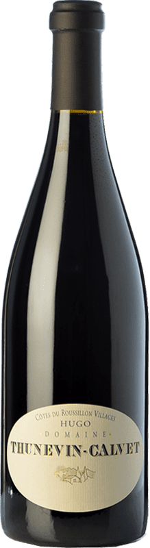 36,95 € Free Shipping | Red wine Thunevin-Calvet Hugo Crianza A.O.C. Côtes du Roussillon Villages Languedoc-Roussillon France Syrah, Grenache Bottle 75 cl
