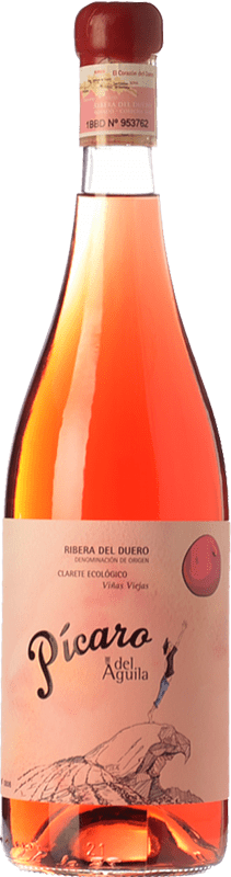 26,95 € Бесплатная доставка | Розовое вино Dominio del Águila Pícaro del Águila Clarete D.O. Ribera del Duero Кастилия-Леон Испания Tempranillo — Темпранильо, Garnacha — Гренаш, Bobal — Бобаль, Albillo — Альбильо Eco — Эко Био Органический Бутылка Магнум 1,5 L