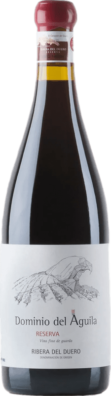 85,95 € Kostenloser Versand | Rotwein Dominio del Águila Reserve — Gereift D.O. Ribera del Duero Kastilien und León Spanien Tempranillo, Garnacha — Grenache, Bobal, Albillo Eco — Biologisch 75 cl