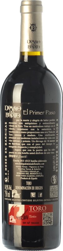 16,95 € Free Shipping | Red wine Dominio del Bendito El Primer Paso Joven D.O. Toro Castilla y León Spain Tinta de Toro Bottle 75 cl