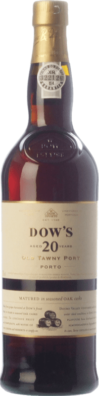 67,95 € Envio grátis | Vinho Generoso Fortificado Dow's Port Tawny I.G. Porto Porto Portugal Touriga Franca, Touriga Nacional, Tinta Roriz, Tinta Cão, Tinta Barroca 20 Anos Garrafa 75 cl