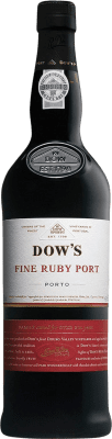 13,95 € Бесплатная доставка | Крепленое вино Dow's Port Fine Ruby I.G. Porto порто Португалия Touriga Franca, Touriga Nacional, Tinta Roriz, Tinta Cão, Tinta Barroca бутылка 75 cl