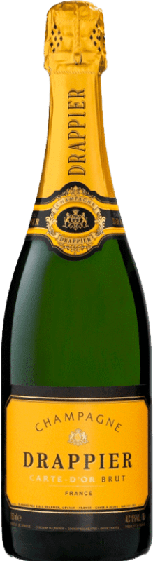 51,95 € Kostenloser Versand | Weißer Sekt Drappier Carte d'Or Brut A.O.C. Champagne Champagner Frankreich Spätburgunder, Chardonnay, Pinot Meunier Flasche 75 cl