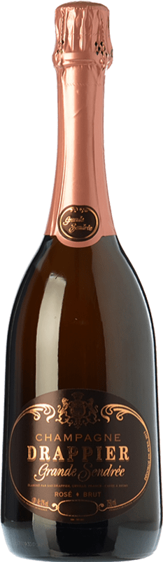 99,95 € Kostenloser Versand | Rosé Sekt Drappier Grande Sendrée Rosé A.O.C. Champagne Champagner Frankreich Pinot Schwarz Flasche 75 cl