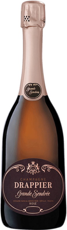 134,95 € 免费送货 | 玫瑰气泡酒 Drappier Grande Sendrée Rosé A.O.C. Champagne 香槟酒 法国 Pinot Black 瓶子 75 cl