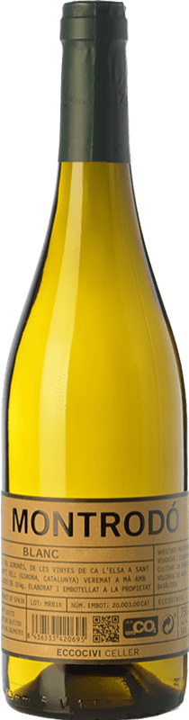 14,95 € Kostenloser Versand | Weißwein Eccociwine Montrodó Spanien Viognier, Chardonnay 75 cl