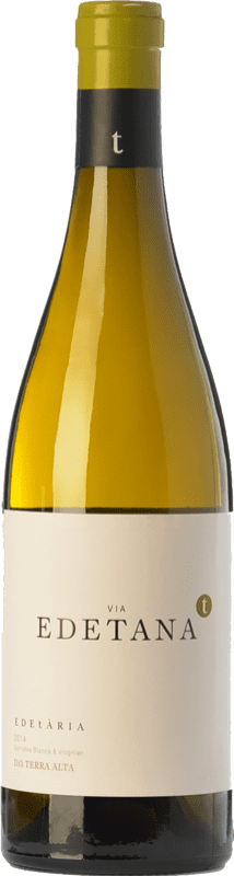 18,95 € Envio grátis | Vinho Branco Edetària Via Edetana Crianza D.O. Terra Alta Catalunha Espanha Garnacha — Grenache, Viognier Garrafa 75 cl