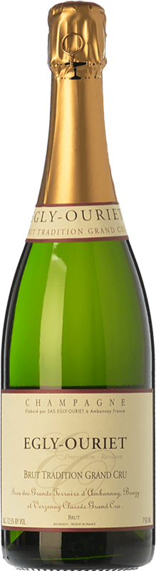 79,95 € Бесплатная доставка | Белое игристое Egly-Ouriet Tradition Grand Cru брют A.O.C. Champagne шампанское Франция Pinot Black, Chardonnay бутылка 75 cl