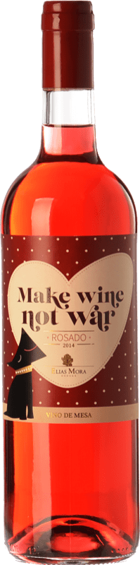 7,95 € 免费送货 | 玫瑰酒 Elías Mora Make Wine Not War 西班牙 Grenache, Tinta de Toro, Albillo 瓶子 75 cl