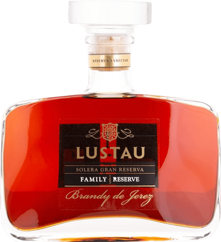 89,95 € Envio grátis | Brandy Conhaque Lustau 1/5 Solera Reserva da Família, Grande Reserva D.O. Jerez-Xérès-Sherry Andaluzia Espanha Garrafa Medium 50 cl