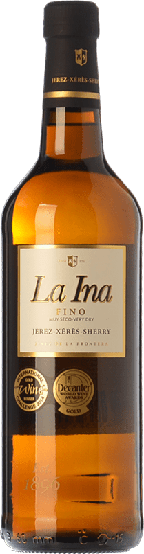 8,95 € Free Shipping | Fortified wine Lustau Fino La Ina D.O. Jerez-Xérès-Sherry Andalusia Spain Palomino Fino Bottle 75 cl