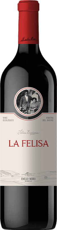 36,95 € Бесплатная доставка | Красное вино Emilio Moro La Felisa Crianza — Крианса D.O. Ribera del Duero Кастилия-Леон Испания Tempranillo — Темпранильо Eco — Эко Био Органический Бутылка 75 cl