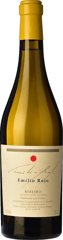 63,95 € Free Shipping | White wine Emilio Rojo Aged D.O. Ribeiro Galicia Spain Loureiro, Treixadura, Albariño, Lado Bottle 75 cl