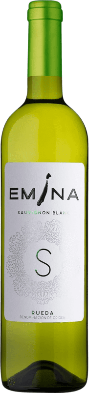9,95 € Envío gratis | Vino blanco Emina D.O. Rueda Castilla y León España Sauvignon Blanca Botella 75 cl