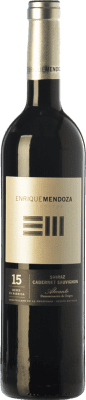 15,95 € 免费送货 | 红酒 Enrique Mendoza Syrah-Cabernet 预订 D.O. Alicante 巴伦西亚社区 西班牙 Syrah, Cabernet Sauvignon 瓶子 75 cl