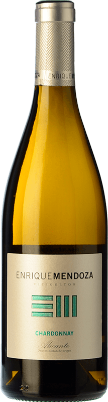11,95 € Envío gratis | Vino blanco Enrique Mendoza Joven D.O. Alicante Comunidad Valenciana España Chardonnay Botella 75 cl