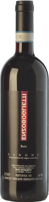 32,95 € Spedizione Gratuita | Vino rosso Enzo Boglietti Buio D.O.C. Langhe Piemonte Italia Nebbiolo, Barbera Bottiglia 75 cl