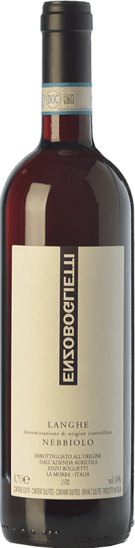 18,95 € Spedizione Gratuita | Vino rosso Enzo Boglietti D.O.C. Langhe Piemonte Italia Nebbiolo Bottiglia 75 cl
