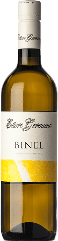 21,95 € Envio grátis | Vinho Branco Ettore Germano Binel D.O.C. Langhe Piemonte Itália Chardonnay, Riesling 75 cl
