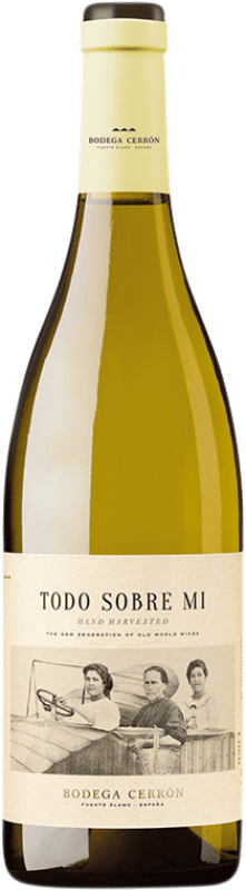 9,95 € Spedizione Gratuita | Vino Bianco Cerrón Todo Sobre Mí D.O. Jumilla Regione di Murcia Spagna Chardonnay Eco — Biologico Bottiglia 75 cl