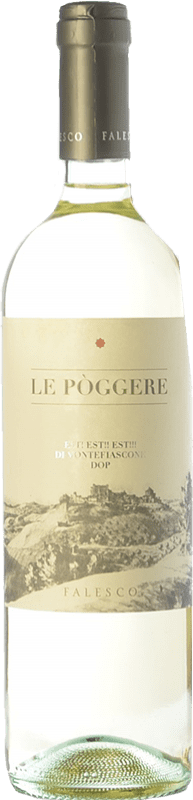 8,95 € Spedizione Gratuita | Vino Bianco Falesco Le Poggere D.O.C. Est! Est! Est! di Montefiascone Lazio Italia Malvasia, Trebbiano, Roscetto Bottiglia 75 cl