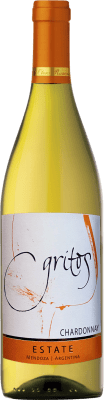 18,95 € Free Shipping | White wine Otero Ramos Gritos Estate Aged I.G. Mendoza Mendoza Argentina Chardonnay Bottle 75 cl