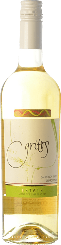 12,95 € Envío gratis | Vino blanco Otero Ramos Gritos Estate Sauvignon Blanc-Chardonnay I.G. Mendoza Mendoza Argentina Chardonnay, Sauvignon Blanca Botella 75 cl