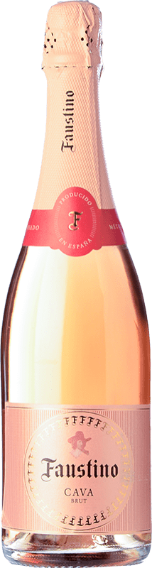 11,95 € Free Shipping | Rosé sparkling Faustino Brut D.O. Cava Catalonia Spain Grenache Bottle 75 cl