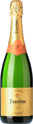 12,95 € 免费送货 | 白起泡酒 Faustino 干 年轻的 D.O. Cava 加泰罗尼亚 西班牙 Macabeo, Chardonnay 瓶子 75 cl