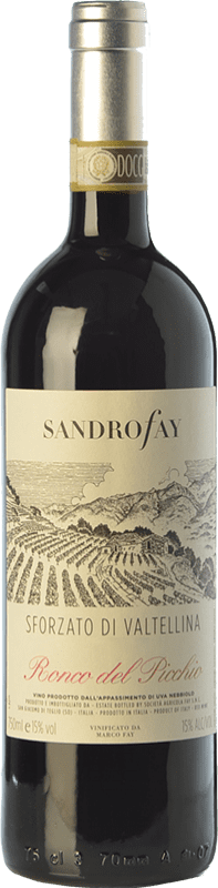 56,95 € 免费送货 | 红酒 Fay Sforzato Ronco del Picchio D.O.C. Valtellina 伦巴第 意大利 Nebbiolo 瓶子 75 cl