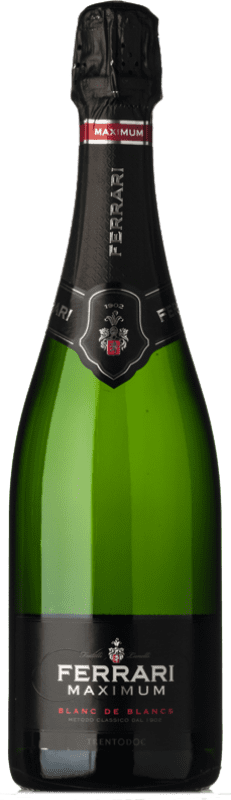 41,95 € Envoi gratuit | Vin Mousseux Blanc Ferrari Maximum Brut D.O.C. Trento Trentin Italie Chardonnay Bouteille 75 cl