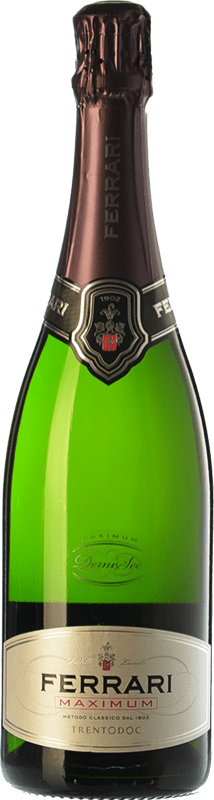 28,95 € Spedizione Gratuita | Spumante bianco Ferrari Maximum Demi Sec D.O.C. Trento Trentino Italia Chardonnay Bottiglia 75 cl