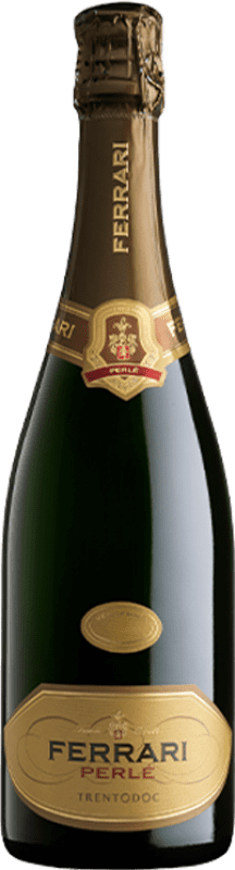 28,95 € 送料無料 | 白のスパークリングワイン Ferrari Perlé D.O.C. Trento トレンティーノ イタリア Chardonnay ボトル 75 cl