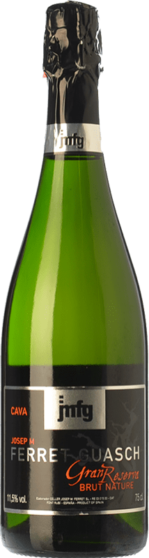 21,95 € 送料無料 | 白スパークリングワイン Ferret Guasch ブルットの自然 グランド・リザーブ D.O. Cava カタロニア スペイン Macabeo, Xarel·lo, Parellada ボトル 75 cl