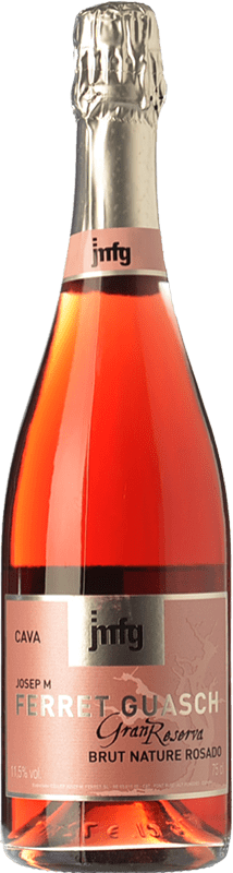 18,95 € Envoi gratuit | Vin Mousseux Rosé Ferret Guasch Brut Nature Grande Réserve D.O. Cava Catalogne Espagne Garnacha — Grenache, Pinot Noir, Trepat Bouteille 75 cl